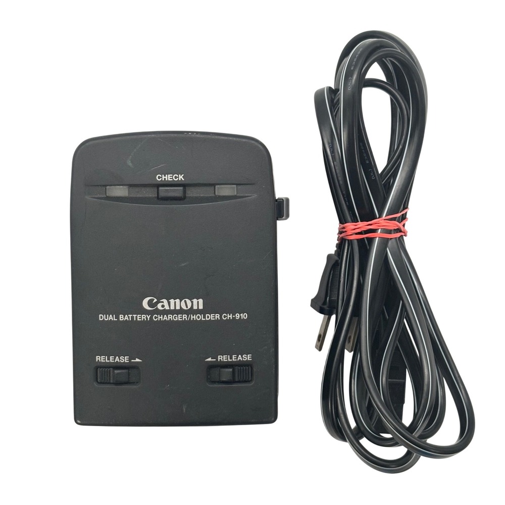 Canon CH-910A Dual Battery Charger Holder for Camcorder Batteries with AC Cord